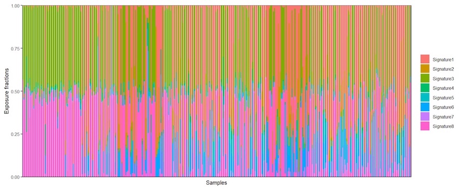 screenshot of plotted exposures