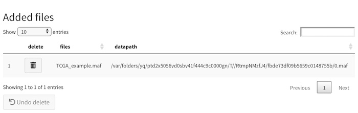 screenshot of added files